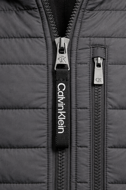 Calvin Klein  Full Zip Down Puffer - Plomo