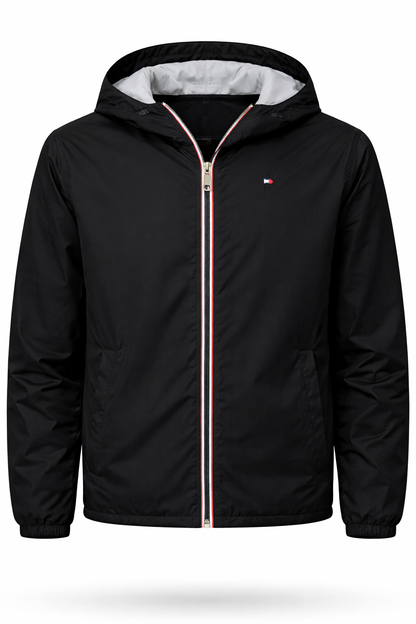 Tommy Hilfiger Chaqueta cortaviento con capucha - Negro