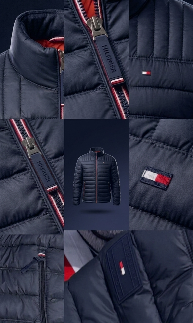 Tommy Hilfiger - Chaqueta ligera y plegable Ultra Loft - Midthnigh blue